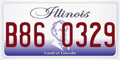 IL license plate B860329