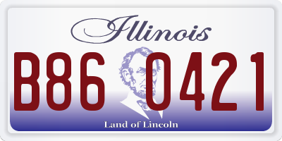 IL license plate B860421