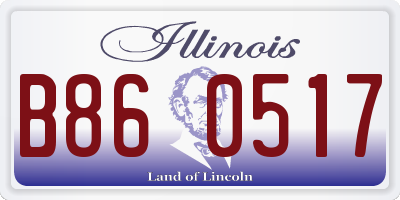 IL license plate B860517