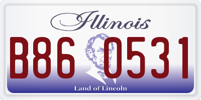 IL license plate B860531