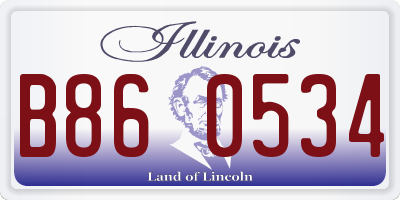 IL license plate B860534