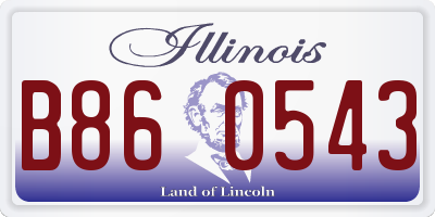 IL license plate B860543
