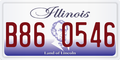 IL license plate B860546