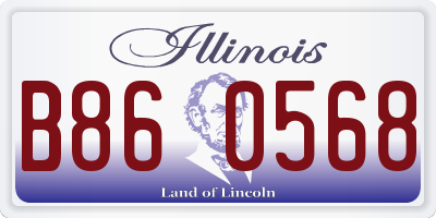 IL license plate B860568