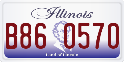 IL license plate B860570