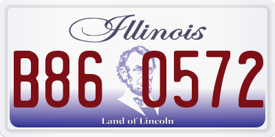IL license plate B860572