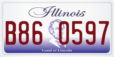 IL license plate B860597
