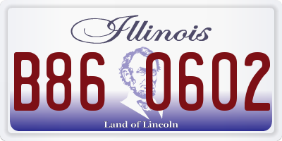 IL license plate B860602