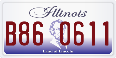 IL license plate B860611