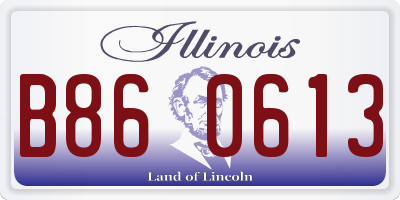 IL license plate B860613