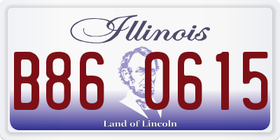 IL license plate B860615