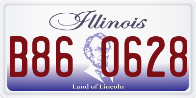 IL license plate B860628