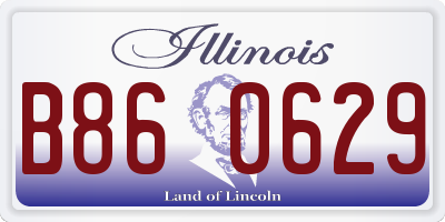 IL license plate B860629