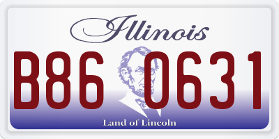 IL license plate B860631