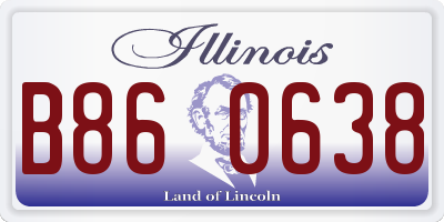 IL license plate B860638
