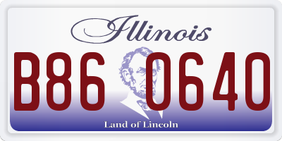 IL license plate B860640