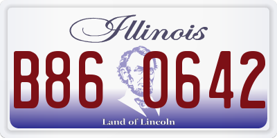 IL license plate B860642