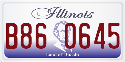 IL license plate B860645