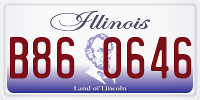 IL license plate B860646