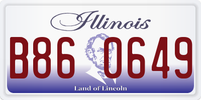 IL license plate B860649