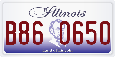 IL license plate B860650
