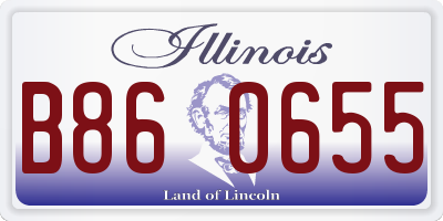 IL license plate B860655