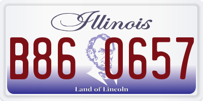 IL license plate B860657