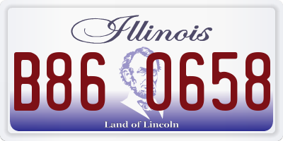 IL license plate B860658