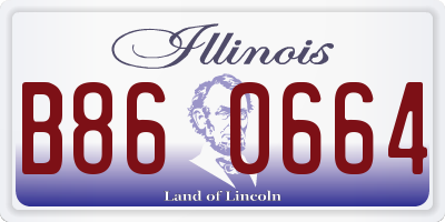 IL license plate B860664