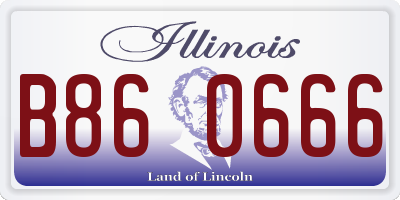 IL license plate B860666