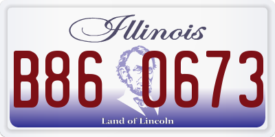 IL license plate B860673