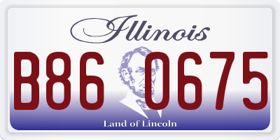 IL license plate B860675