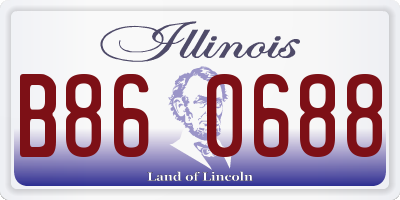 IL license plate B860688