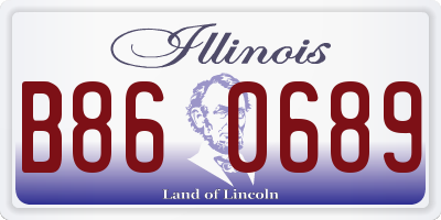 IL license plate B860689