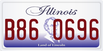 IL license plate B860696