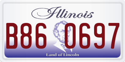 IL license plate B860697