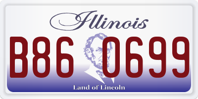 IL license plate B860699