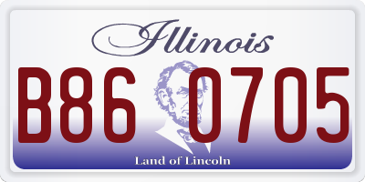 IL license plate B860705