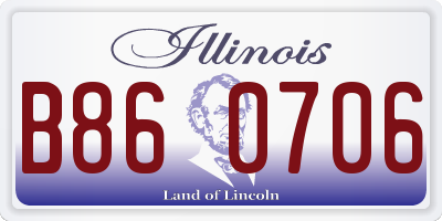 IL license plate B860706