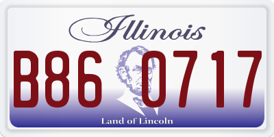 IL license plate B860717