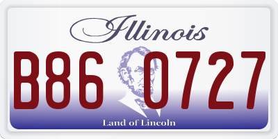 IL license plate B860727