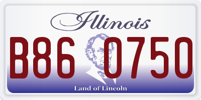 IL license plate B860750