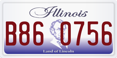IL license plate B860756
