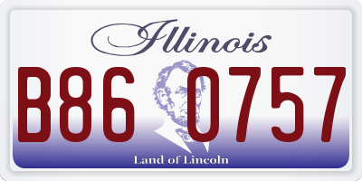 IL license plate B860757