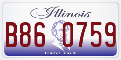IL license plate B860759