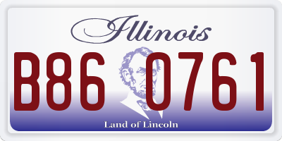 IL license plate B860761