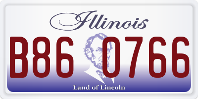 IL license plate B860766
