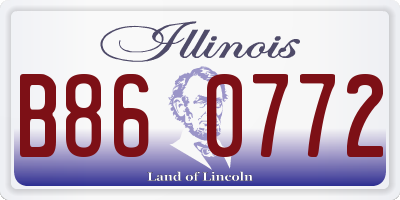 IL license plate B860772