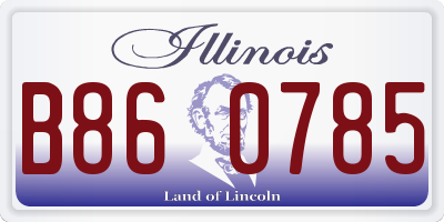 IL license plate B860785