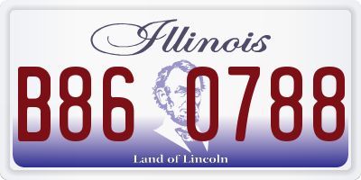 IL license plate B860788
